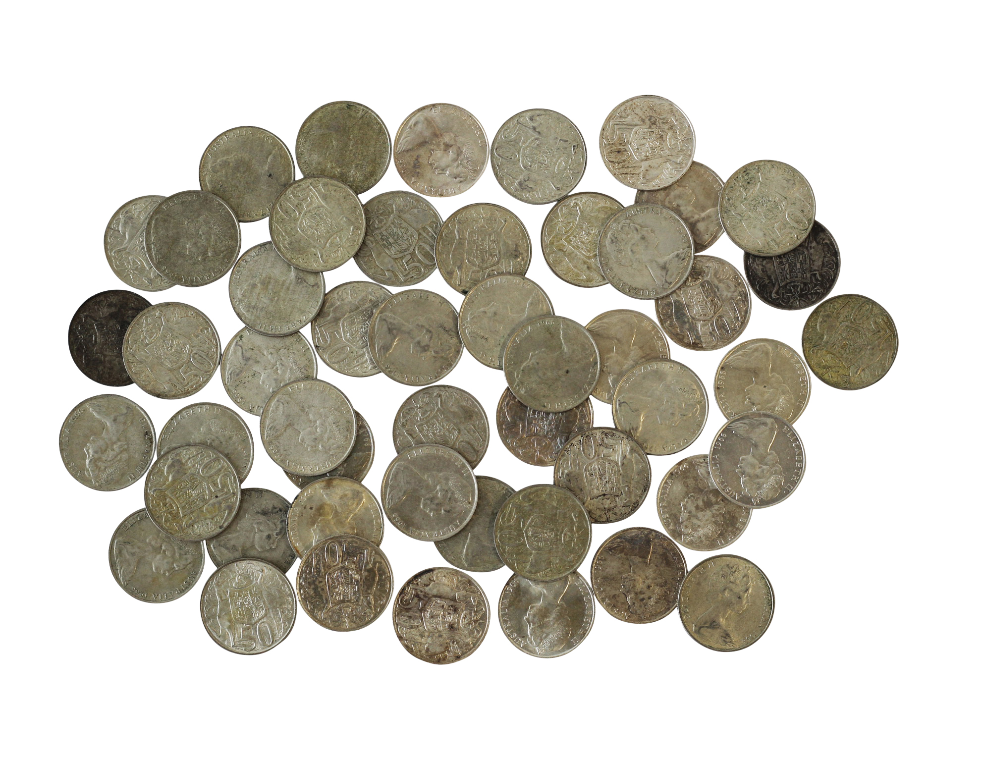 Elizabeth II, Fifty Cents, 1966, VF - UNC