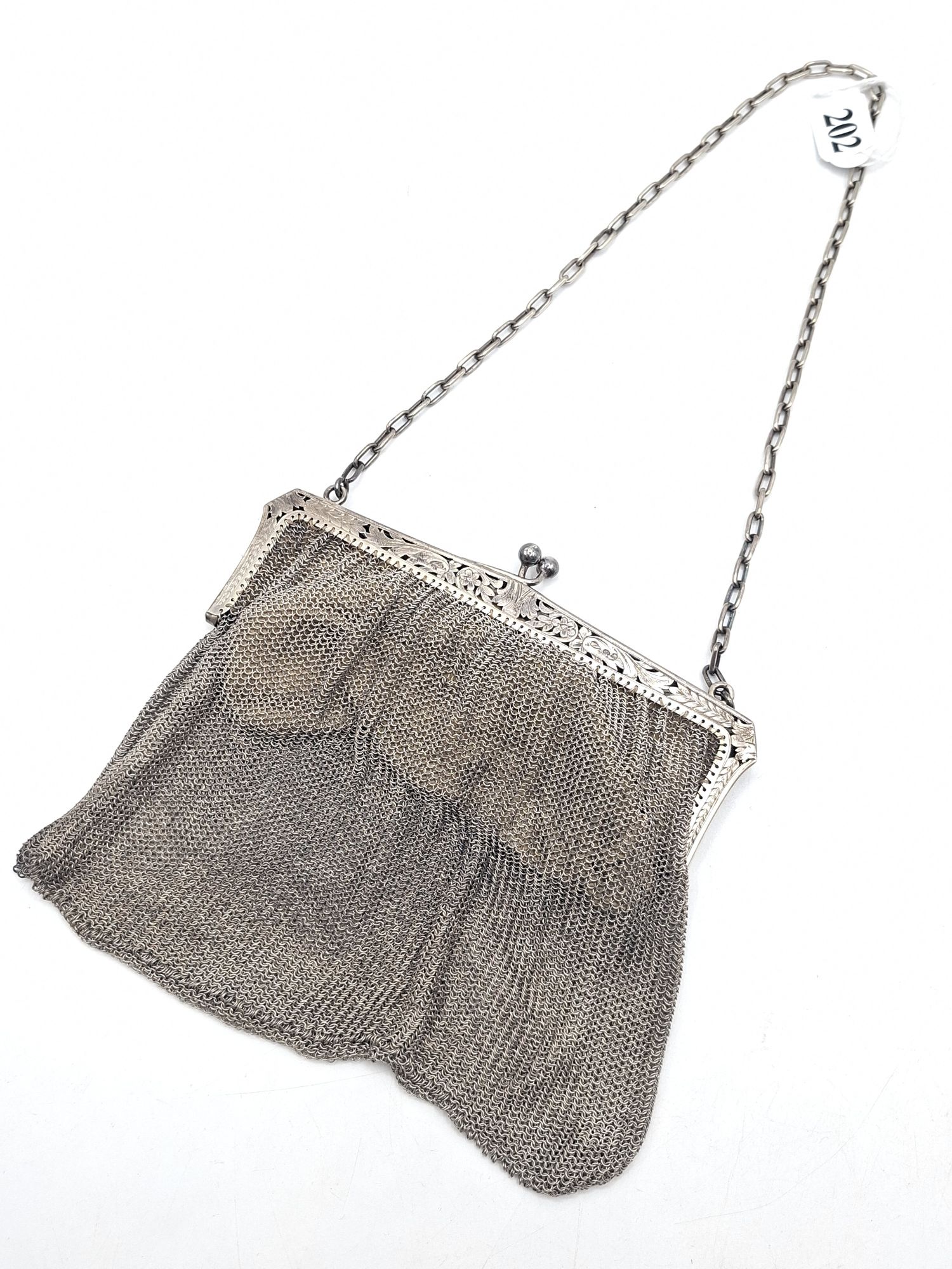 202 · STERLING SILVER HANDBAG