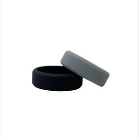 Mens Silicone Sports Ring Blue and Grey Blue / Grey Men M M |