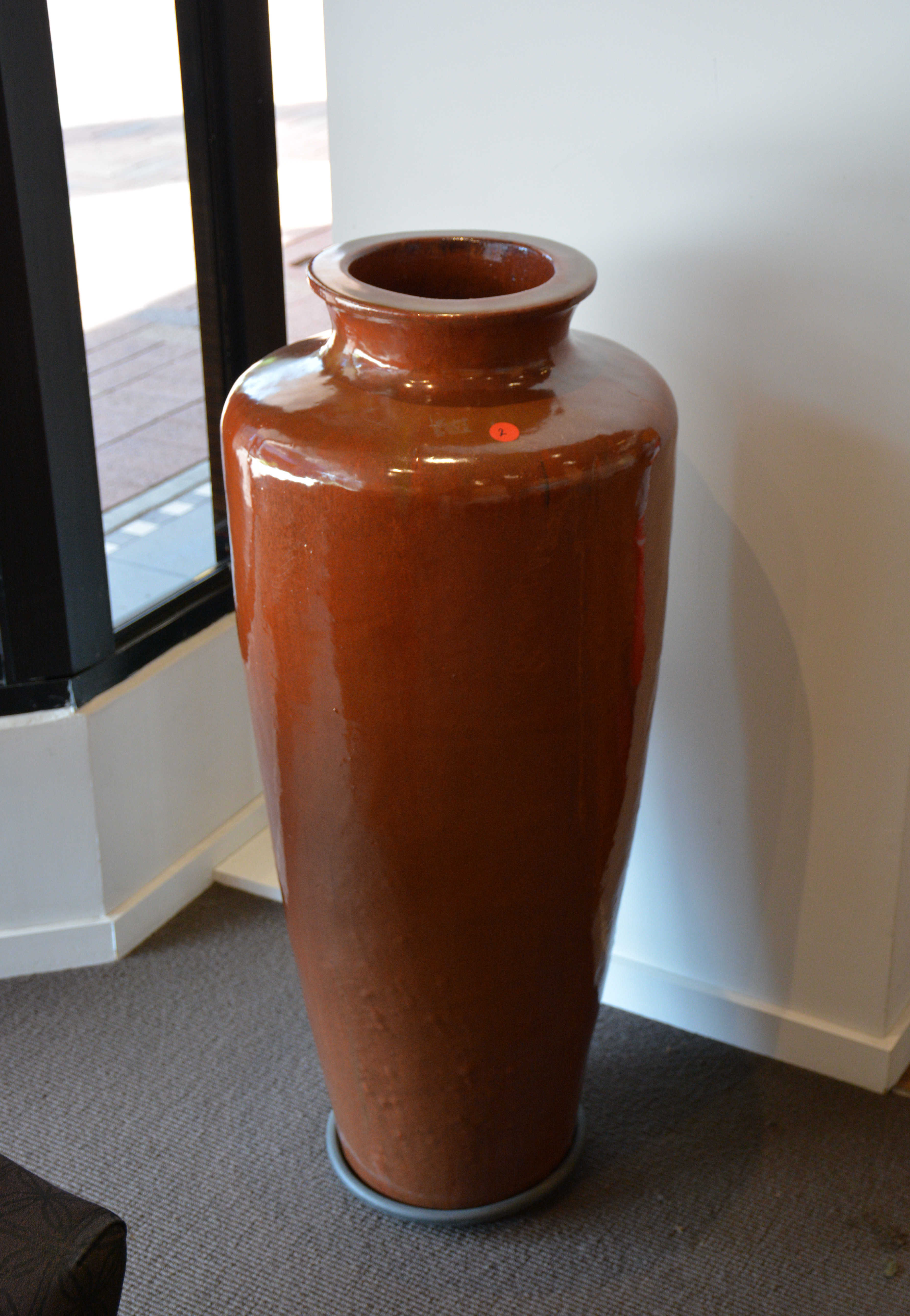 Large Brown Vase/Pot — sold at auction in New Zealand for $160