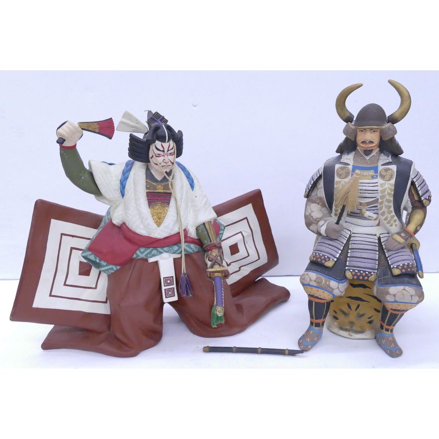 2pc Samurai Hakata Dolls (As Is)- 11''