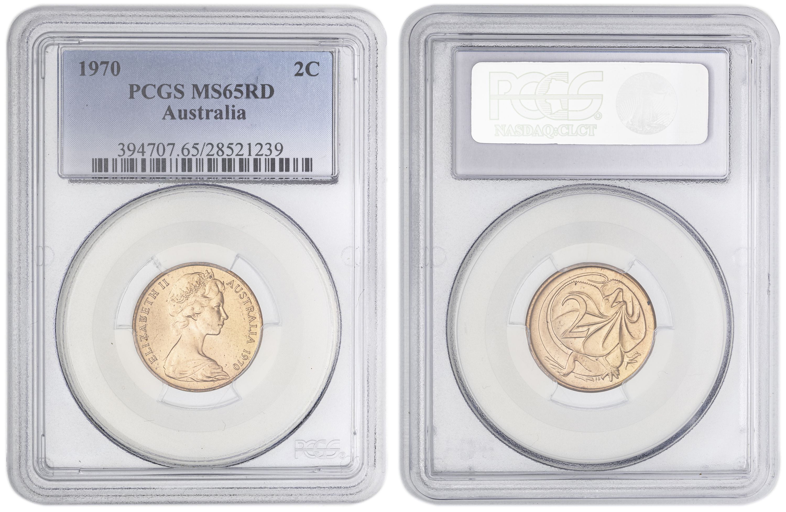 Two Cent, 1970, PCGS MS65RD
