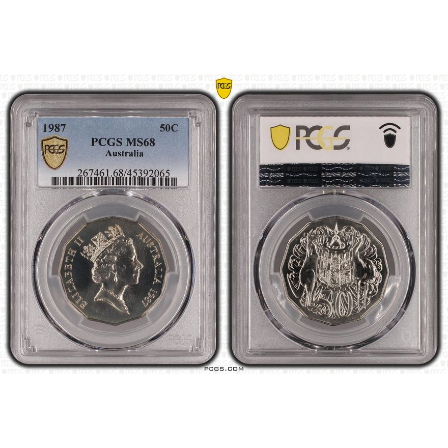 Fifty Cent, 1987, PCGS MS68
