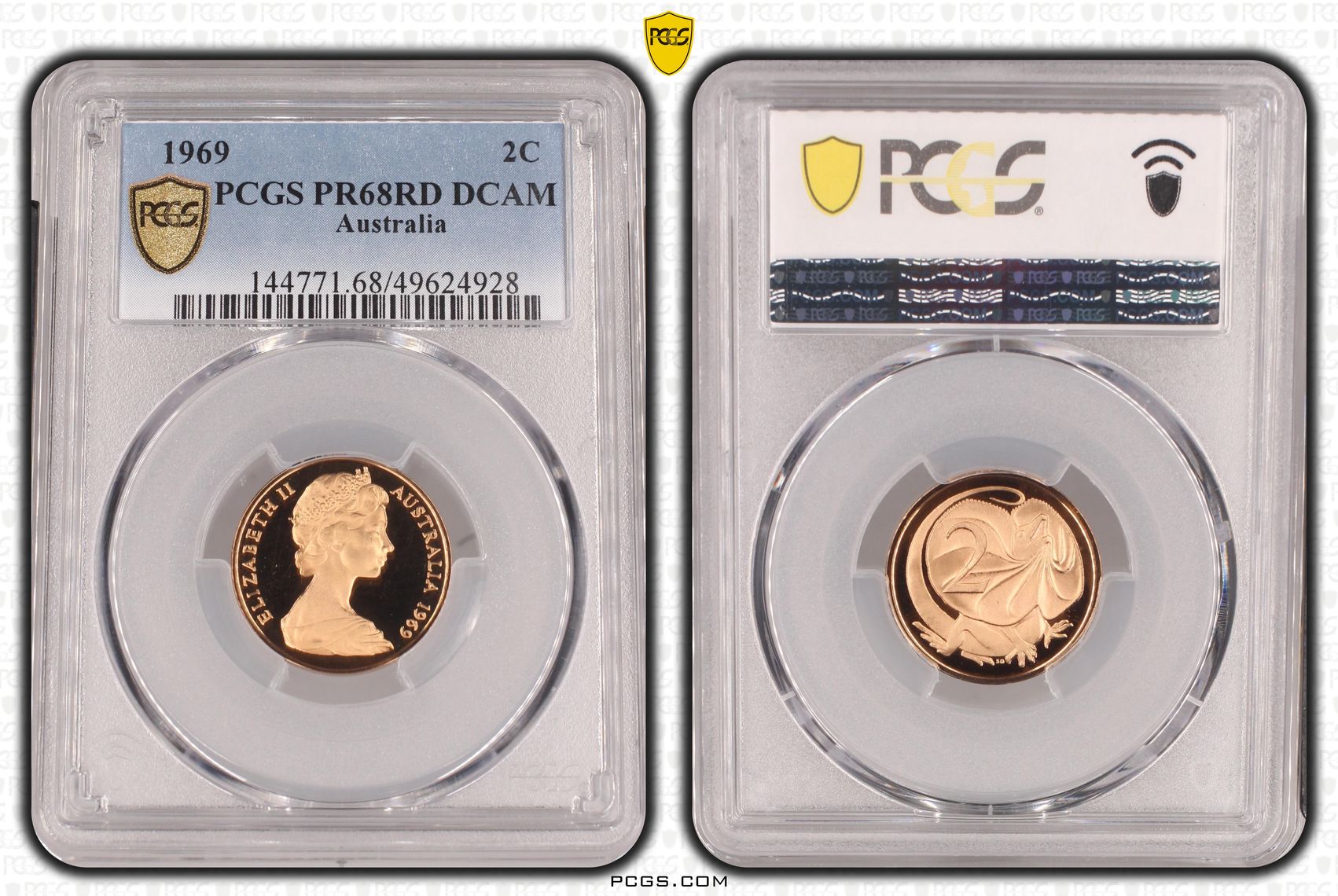 Two Cent, 1969, Pcgs Pr68dcam