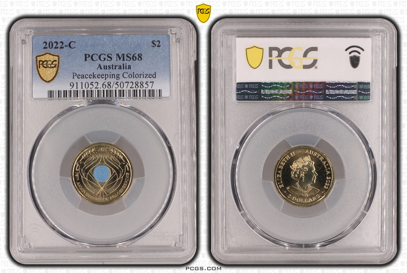 Peacekeeping Colorized, Two Dollar, 2022-C, PCGS MS68