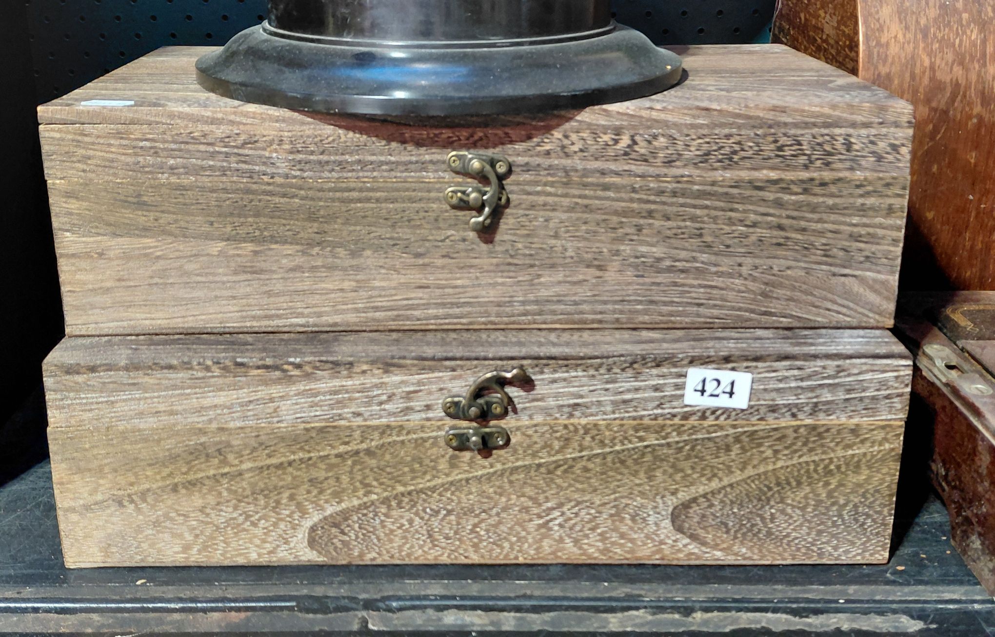 424 · WOODEN STORAGE BOXES