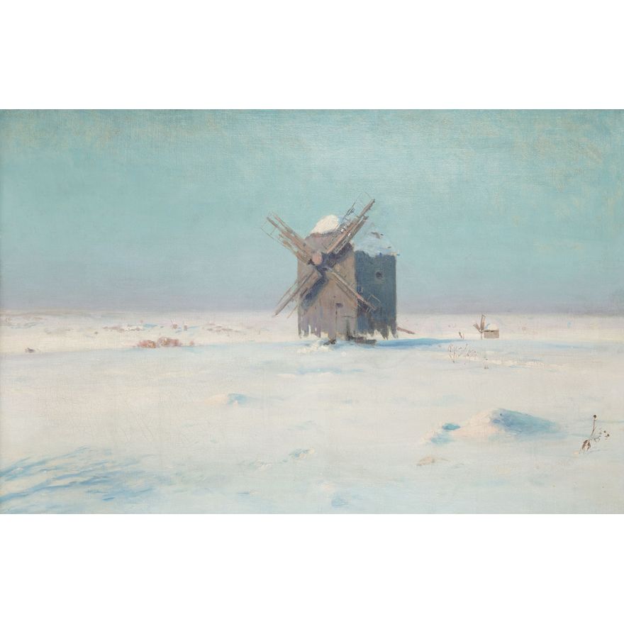 Stanisław Straszkiewicz | Wiatrak na śnieżnym stepie, 1924 r.