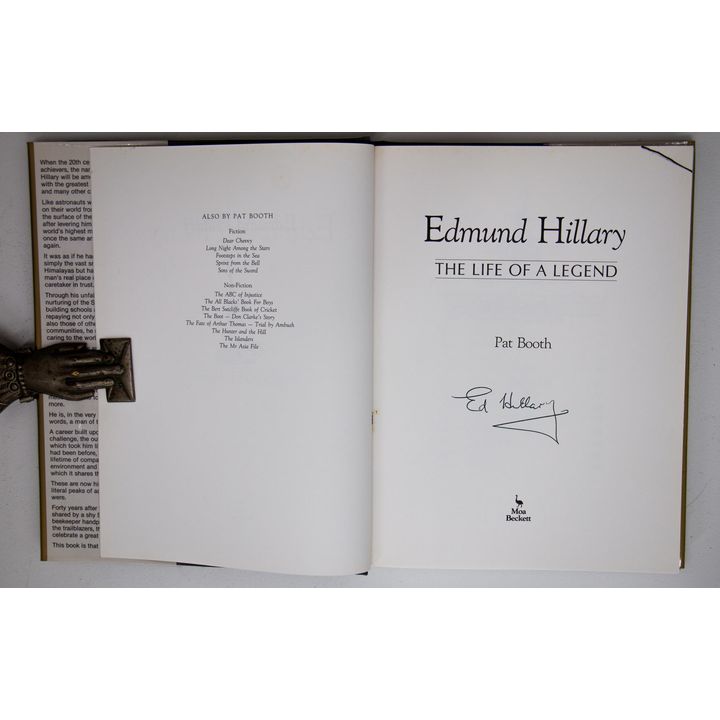 BOOTH, PAT [signed by Ed Hillary] - Edmund Hillary; The Life of a Legend