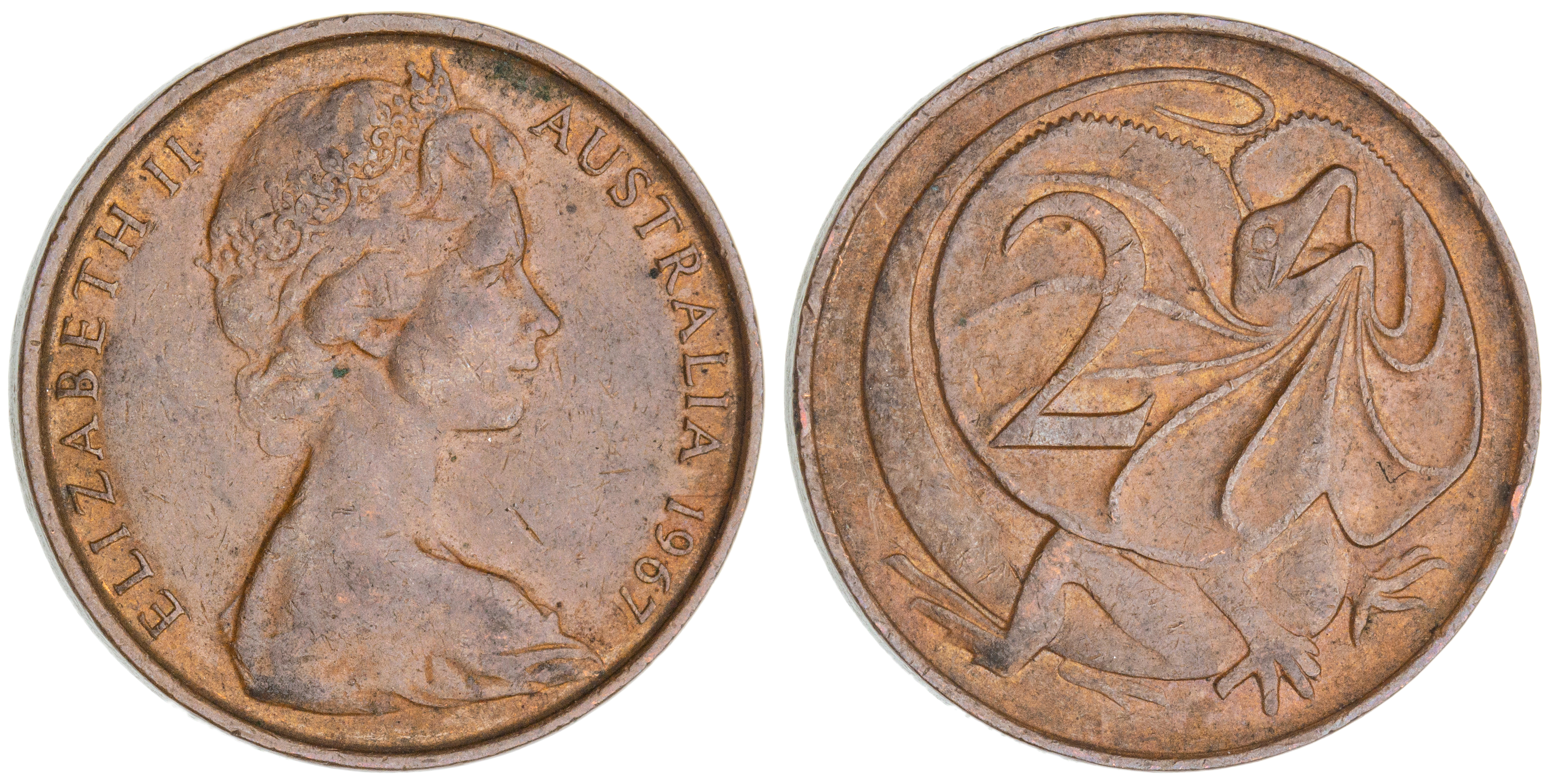 Elizabeth II, Two Cents, 1967, VF