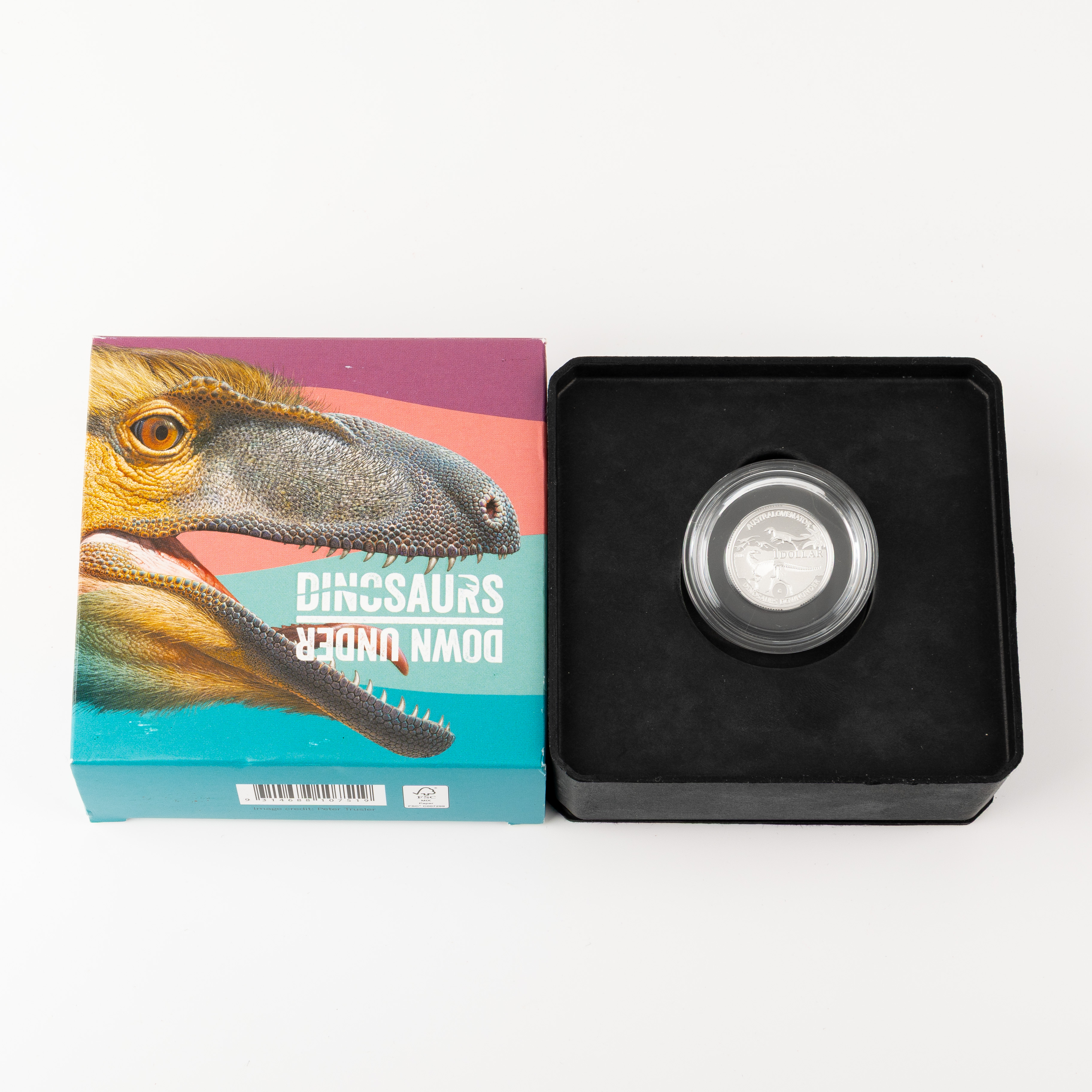 100 · Dinosaurs Down Under Silver Proof Coin, One Dollar, 2022