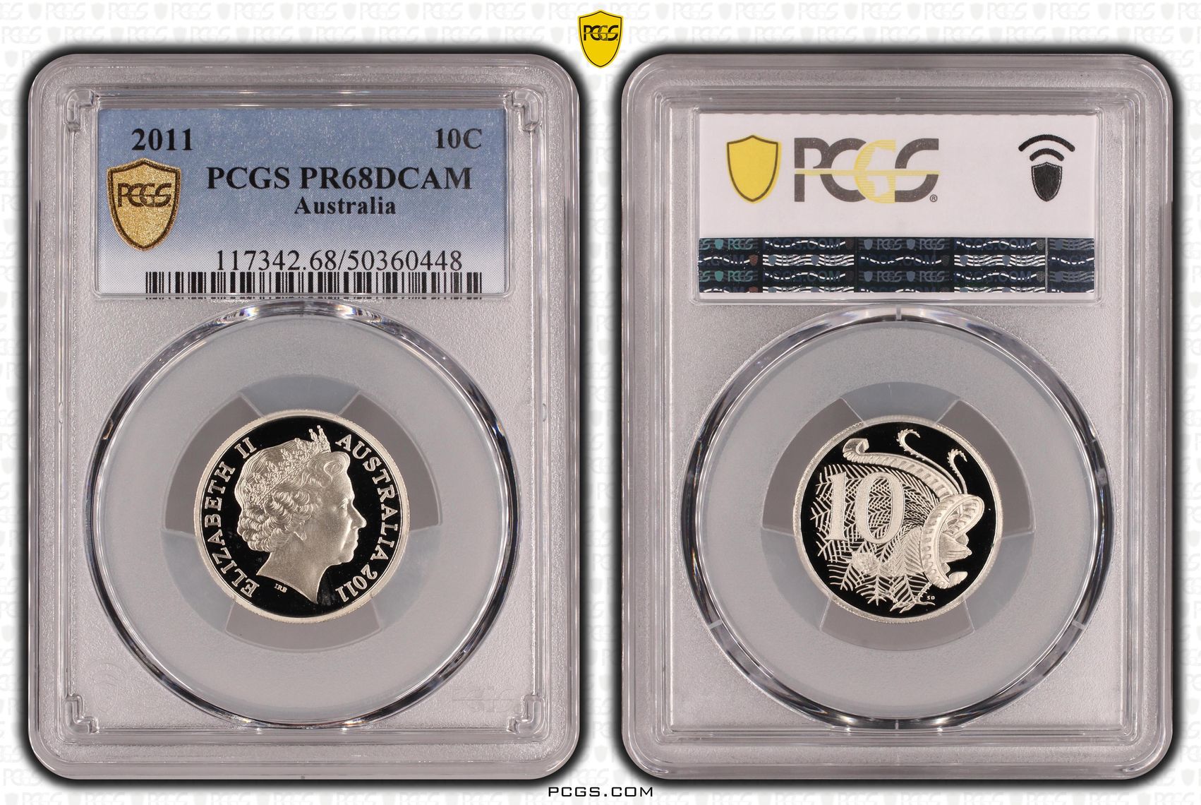 Ten Cent, 2011, Pcgs Pr68dcam