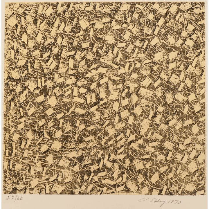 Mark Tobey ''Abstract'' (Yellow Kites) 1970 Color Lithograph
