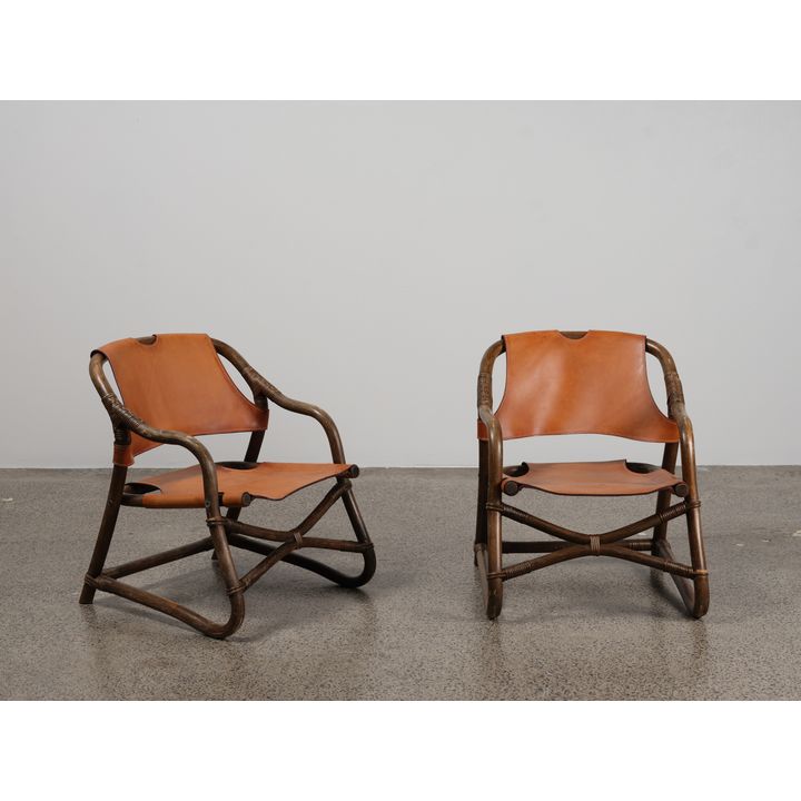 A pair of Safari lounge chairs