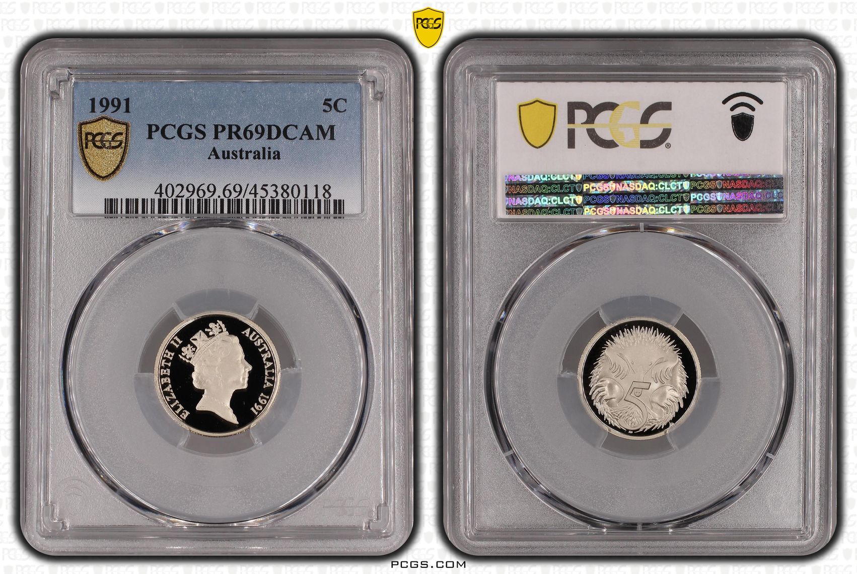 Five Cent, 1991, PCGS PR69DCAM