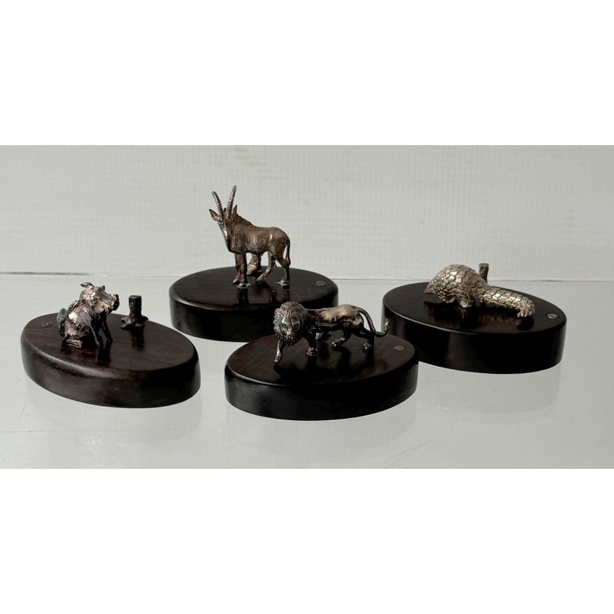 PATRICK MAVROS - COLLECTION OF 4 MINIATURE STERLING SILVER SCULPTURES
