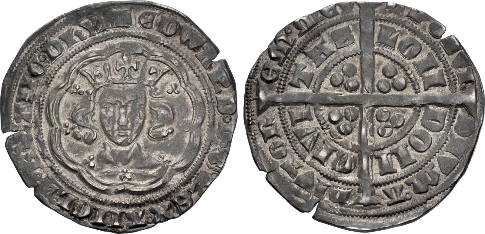 Edward III. 13271377. AR Groat (27mm, 4.74 g, 3h). Fourth