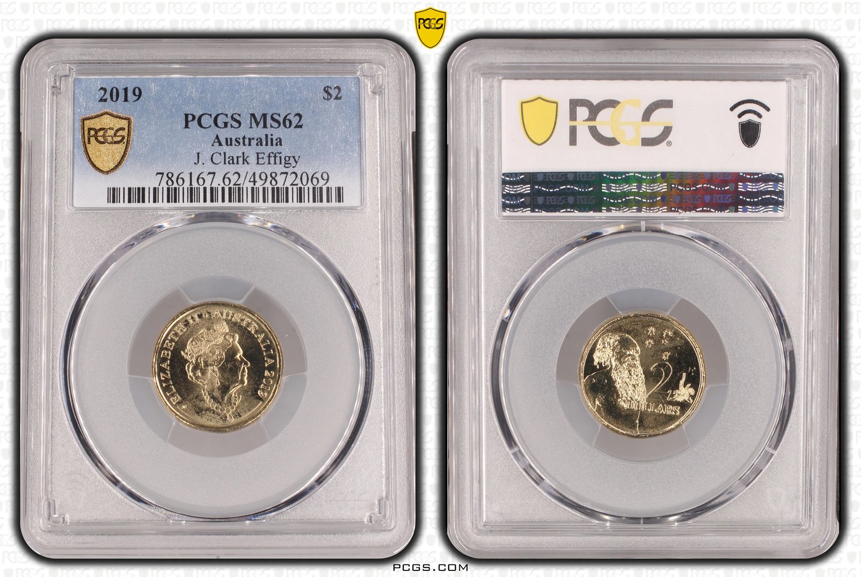 J. Clark Effigy , Two Dollar, 2019, PCGS MS62
