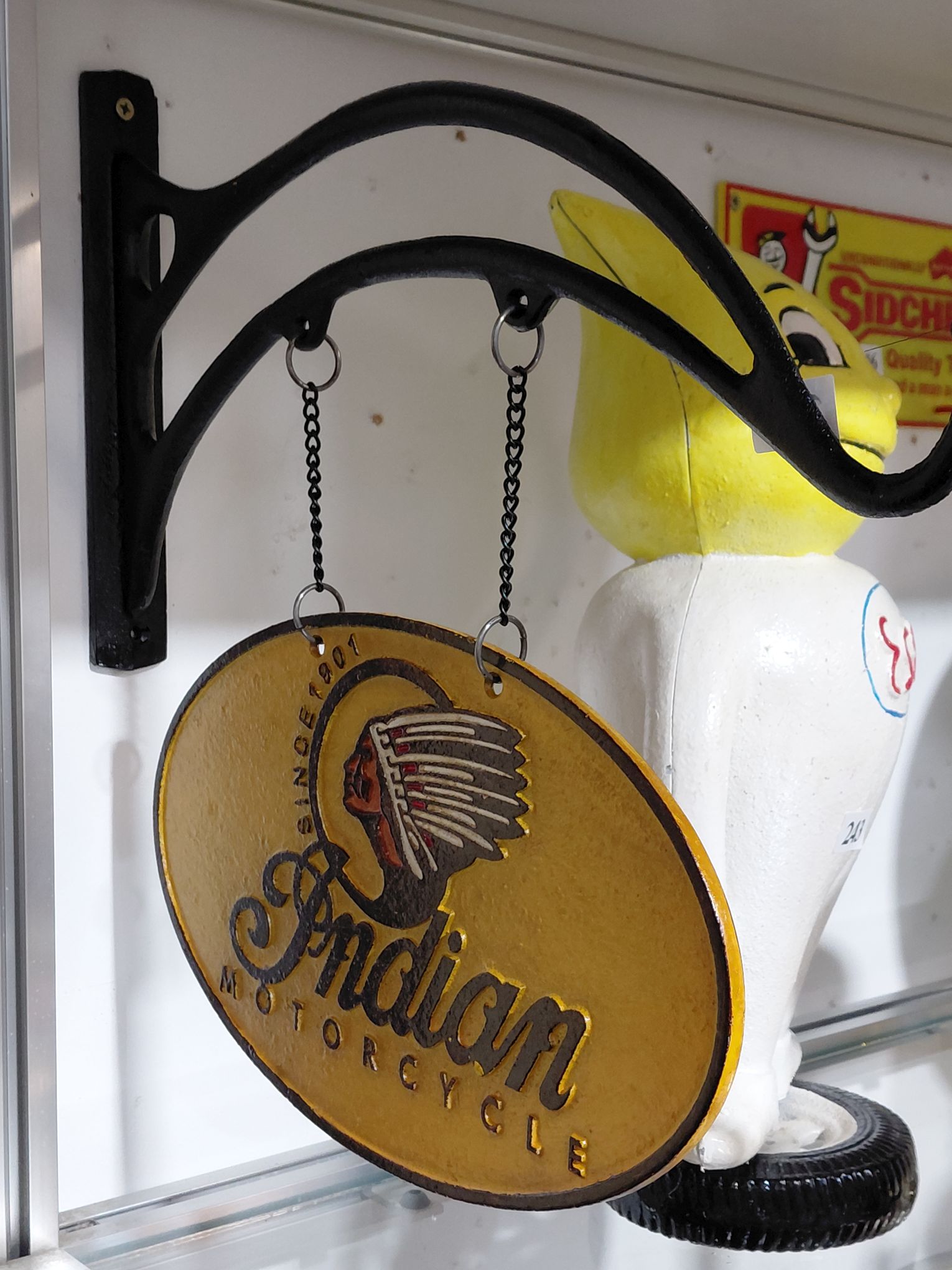 241 · INDIAN MOTORCYCLES WALL SIGN,