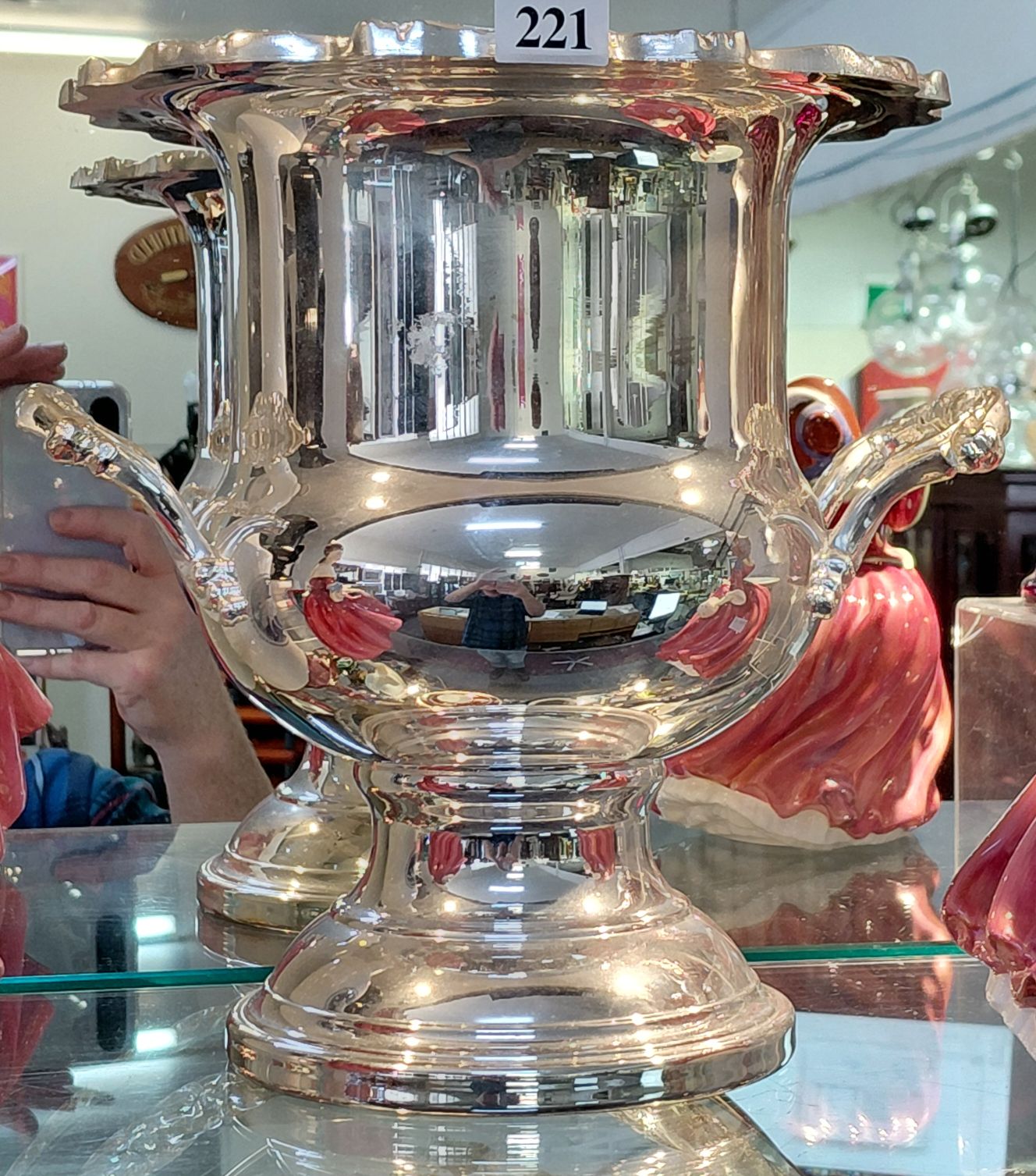 221 · SILVERPLATED CHAMPAGNE BUCKET