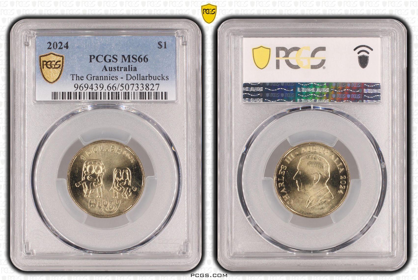 The Grannies - Dollarbucks , One Dollar, 2024, PCGS MS66