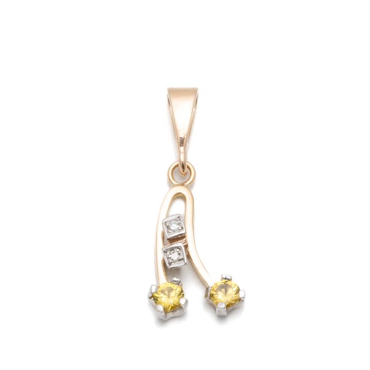 Sapphire & Diamond Pendant 9ct Gold