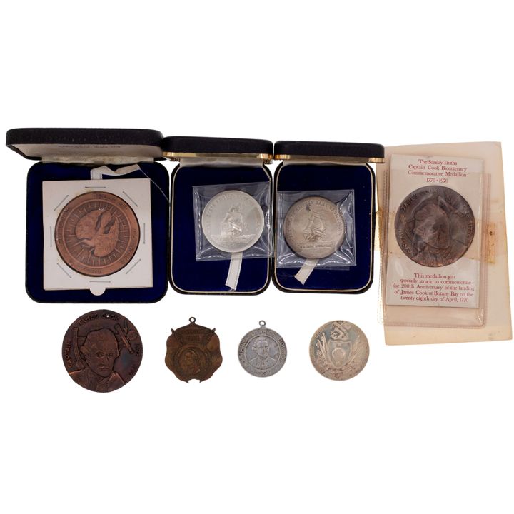 Group, Captain James Cook Medallions,
