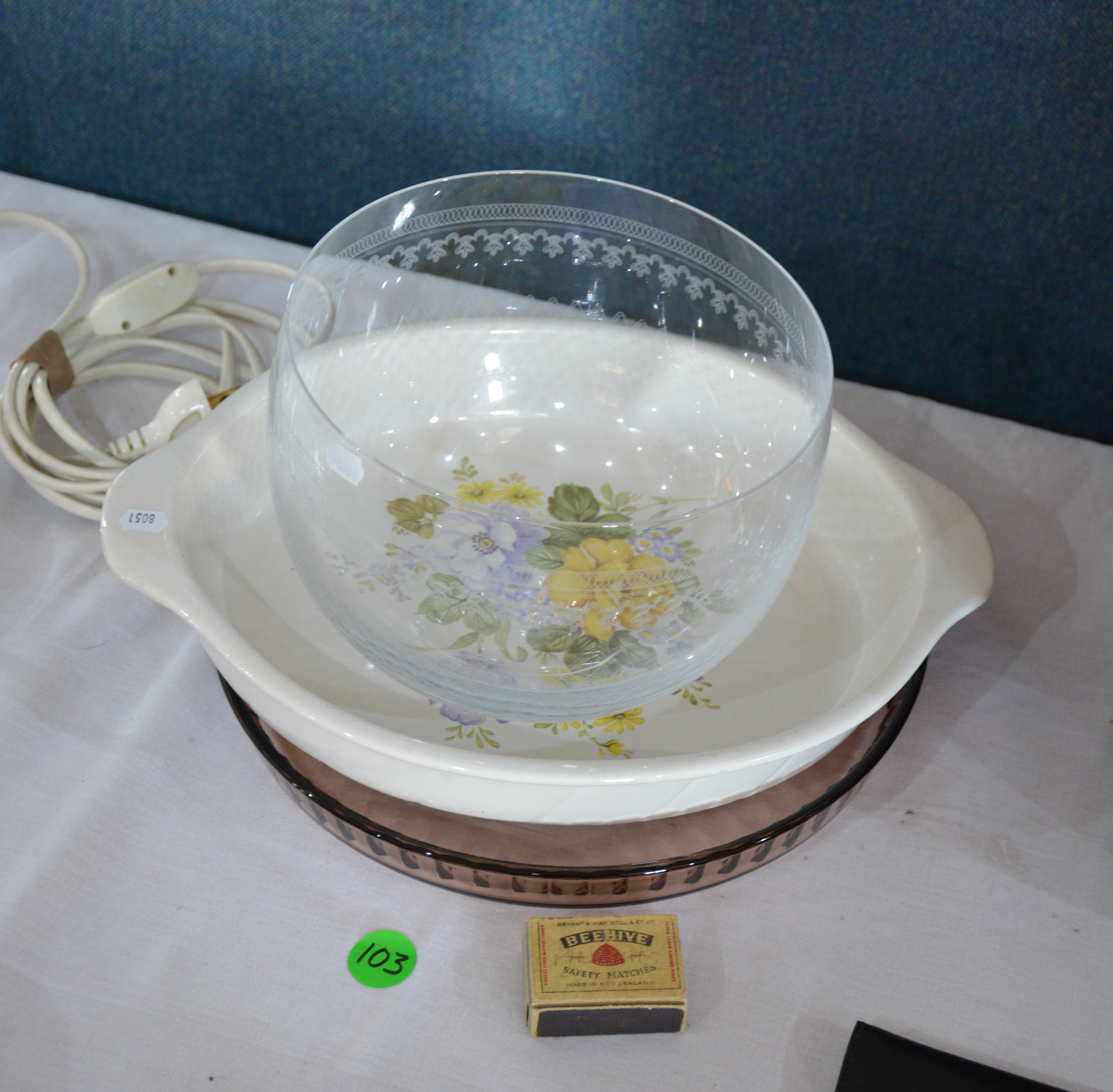 Dishes x 2 and Glass Bowl — NZ auction result