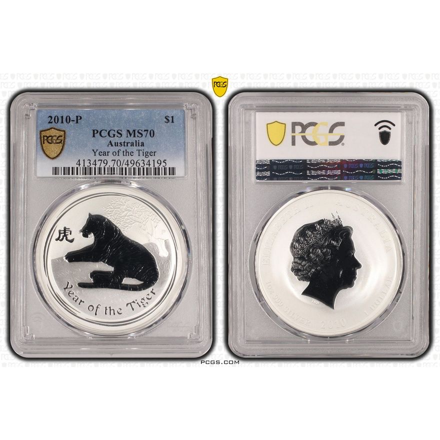 Year of the Tiger, One Dollar, 2010-P, PCGS MS70