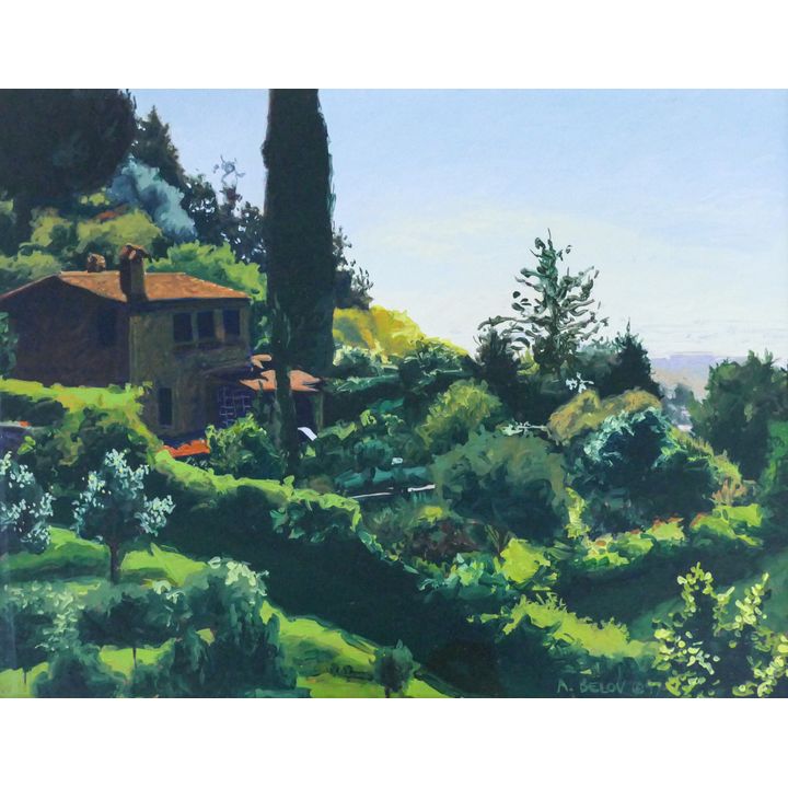 Anne Belov ''Near Ste. Paul de Vence'' Acrylic