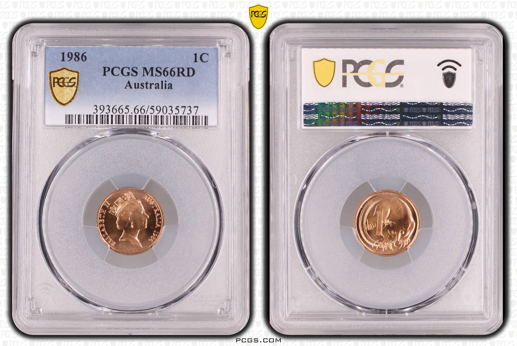 Km-78, One Cent, 1986, Pcgs Ms66rd