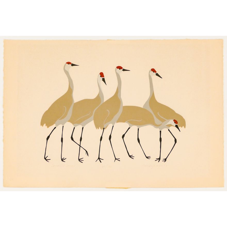 Wendy Morgan ''Sandhill Cranes'' S/N 1980 Serigraph Sheet