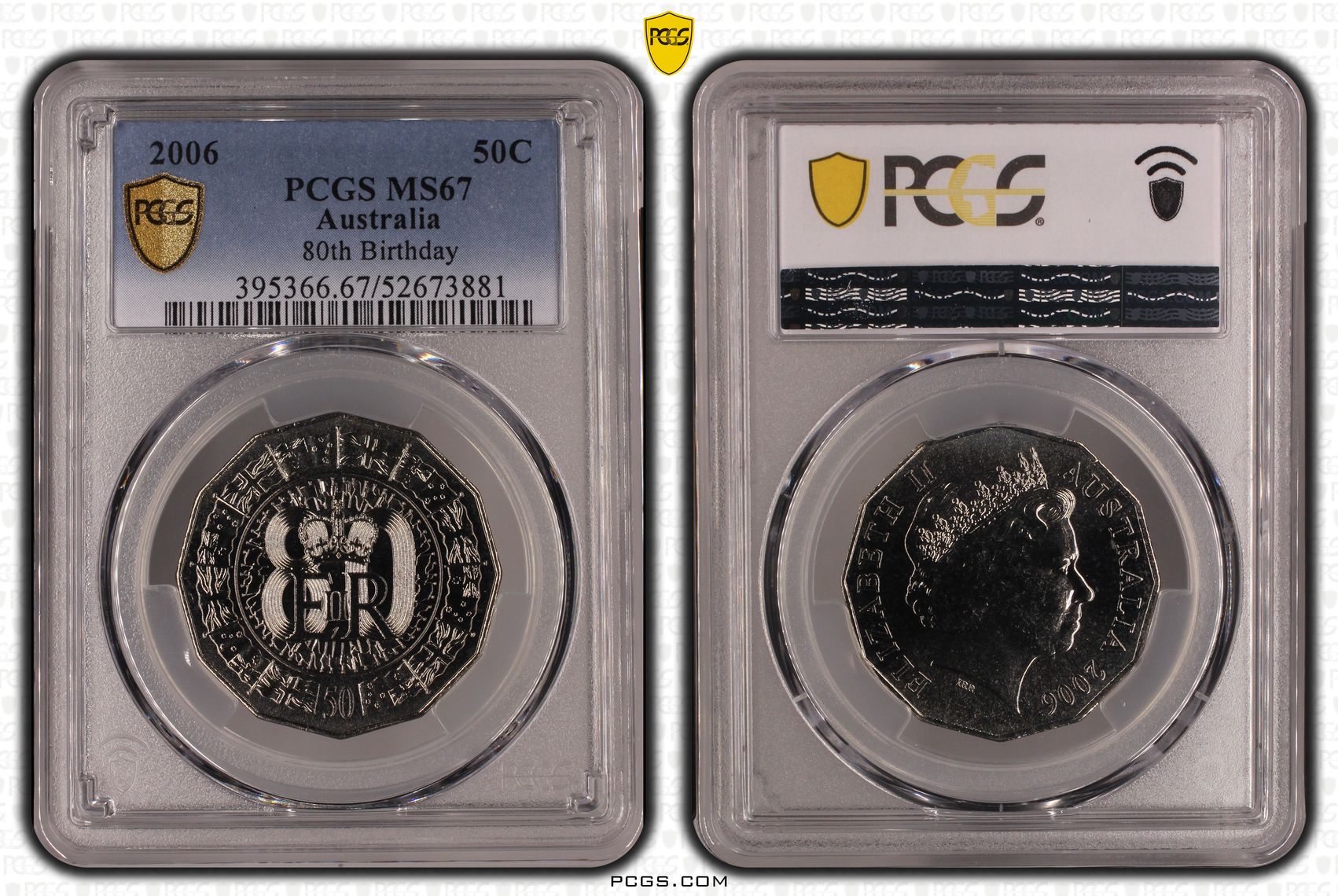 80th Birthday, Fifty Cent, 2006, PCGS MS67