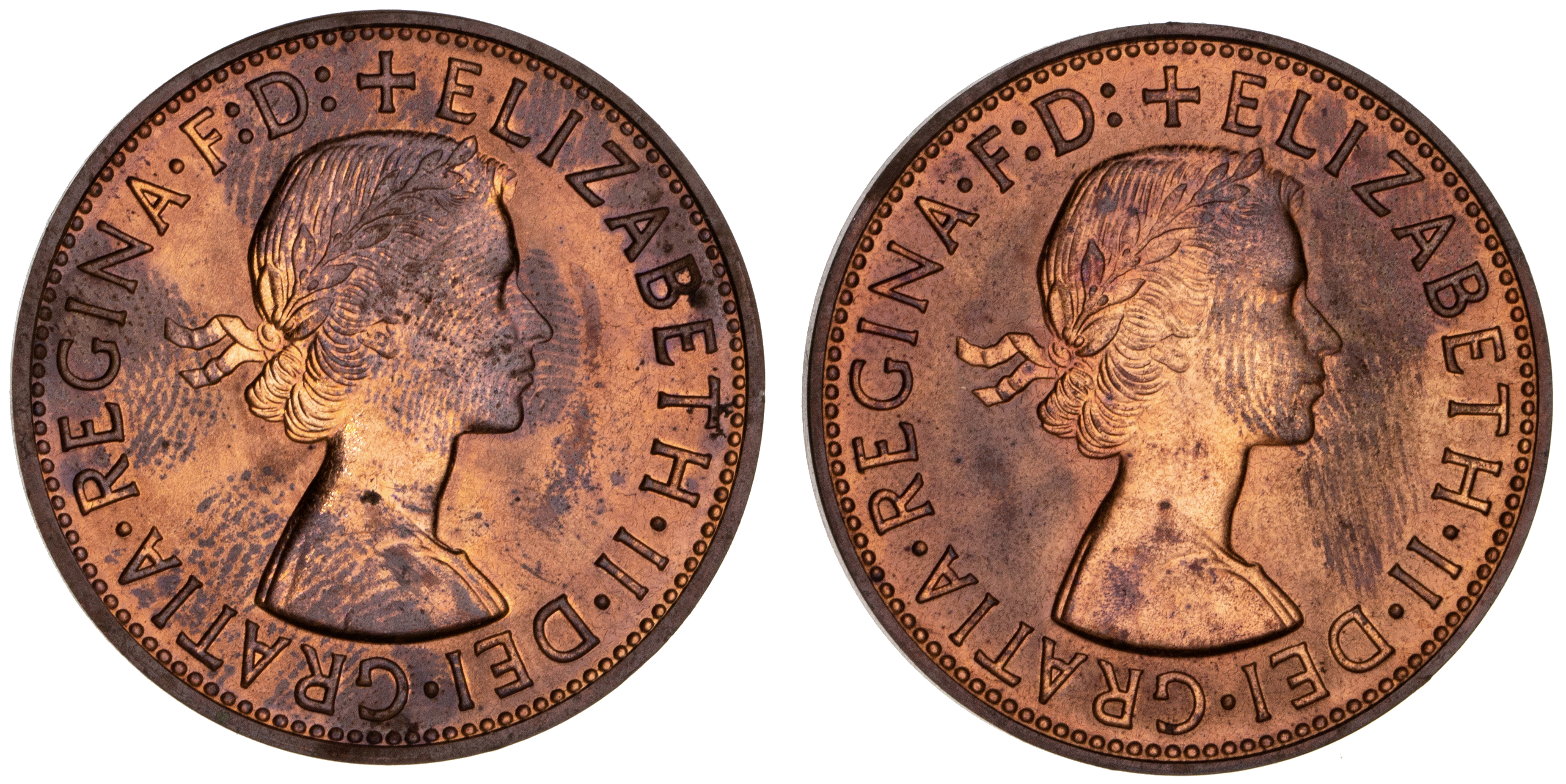 Elizabeth II, Penny, 1961-Y. & 1963-Y., aFDC
