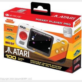 MY ARCADE ATARI POCKET PLAYER PRO: PORTABLE VIDEO GAME SYSTEM WITH 100 GAMES, 2.75" COLOR DISPLAY, ERGONOMIC DESIGN