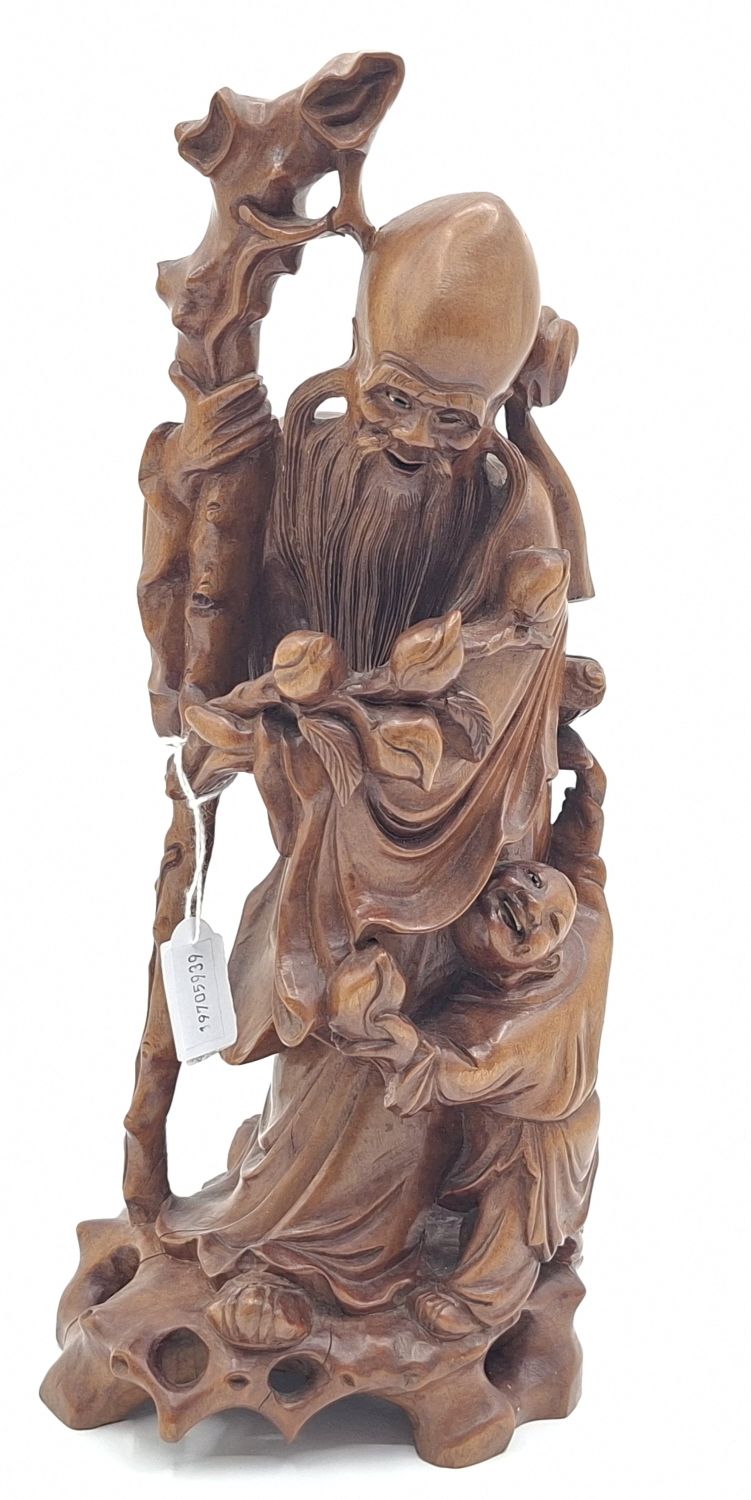 60 · CHINESE WOODEN STATUE