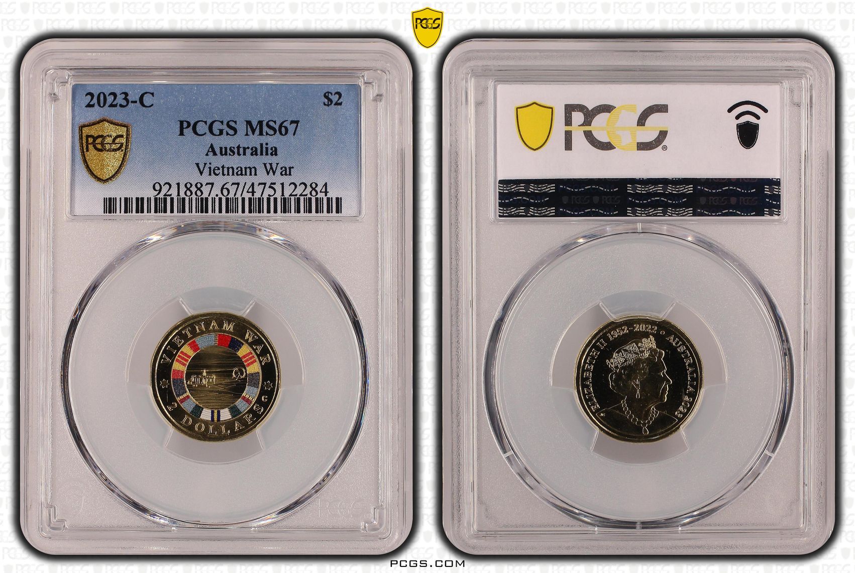 Elizabeth II, Vietnam War Colorized , Two Dollar, 2023-C, PCGS MS67