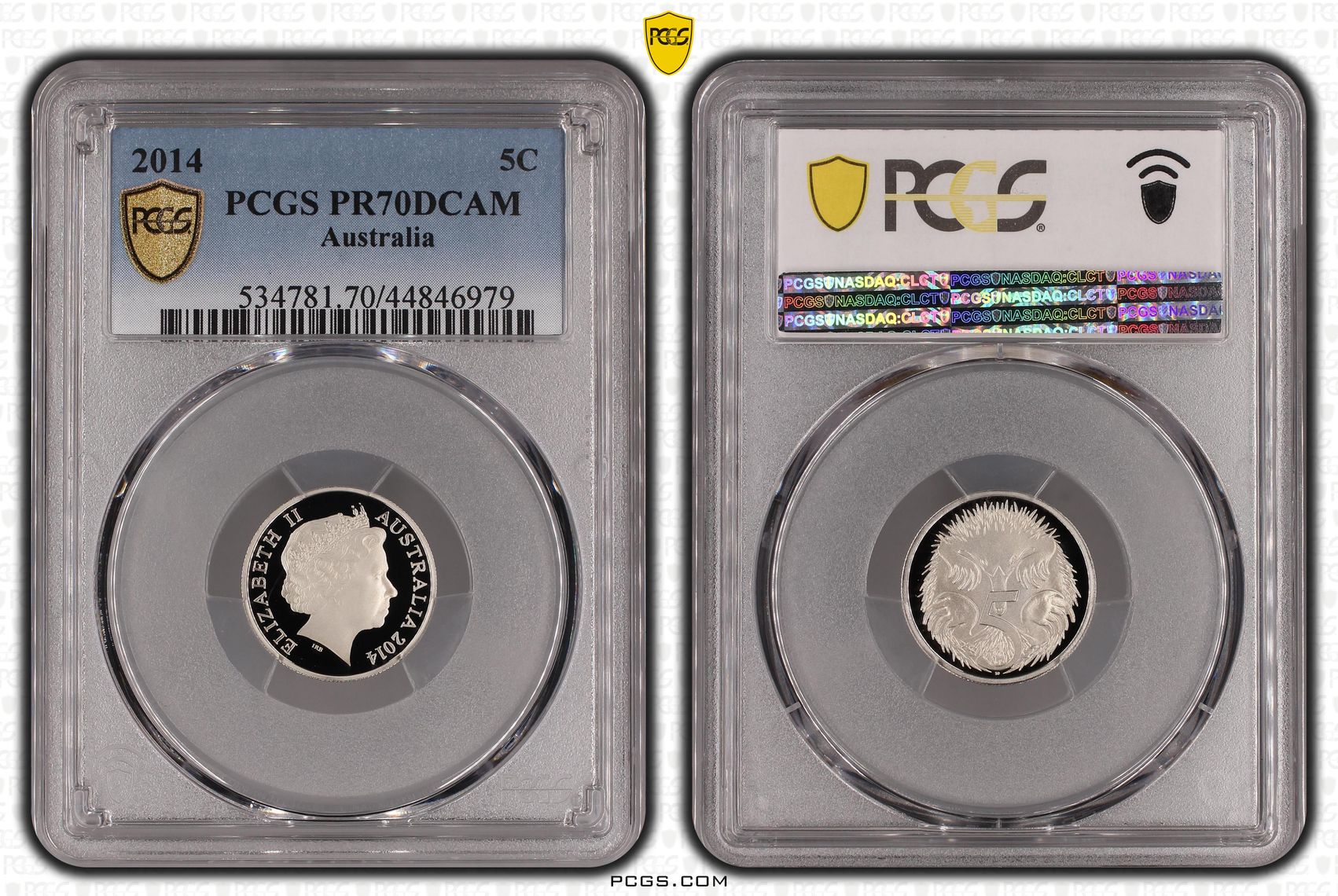 414 · 2014 Australia Five Cent, 5c PCGS - PR70DCAM POP 49/0 -979