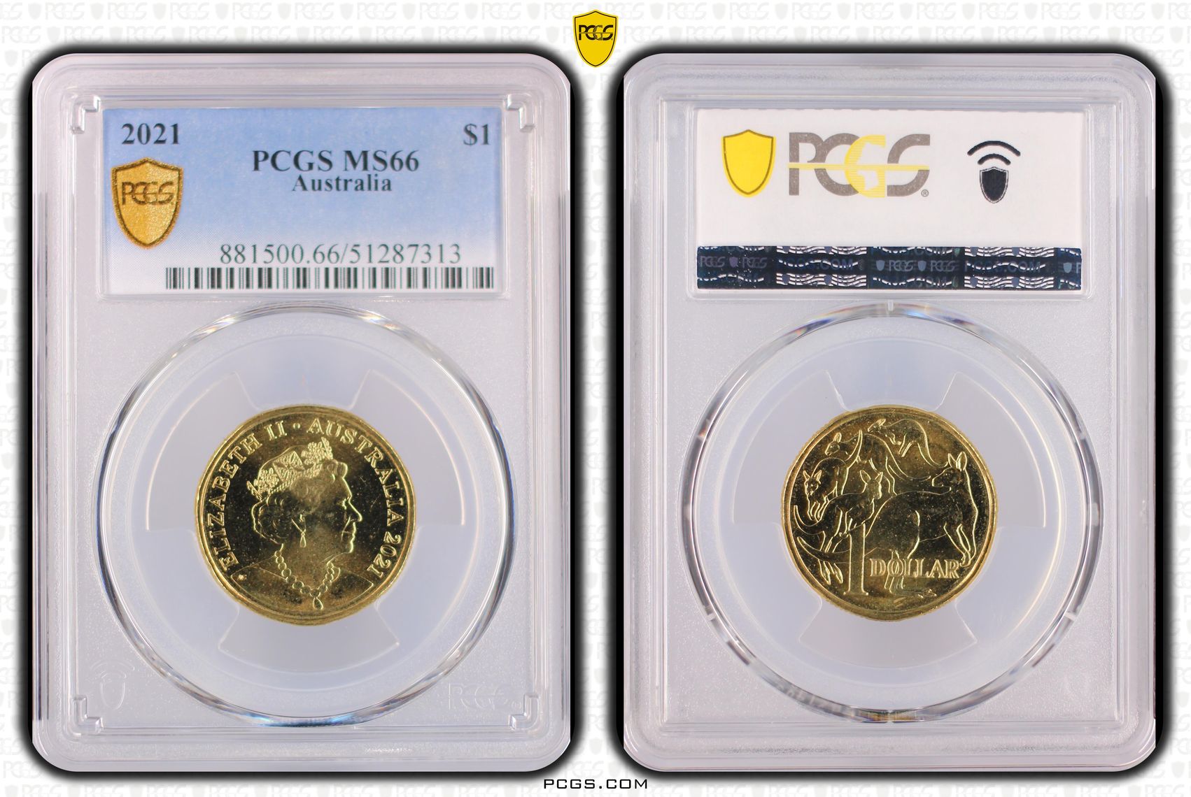 One Dollar, 2021, PCGS MS66