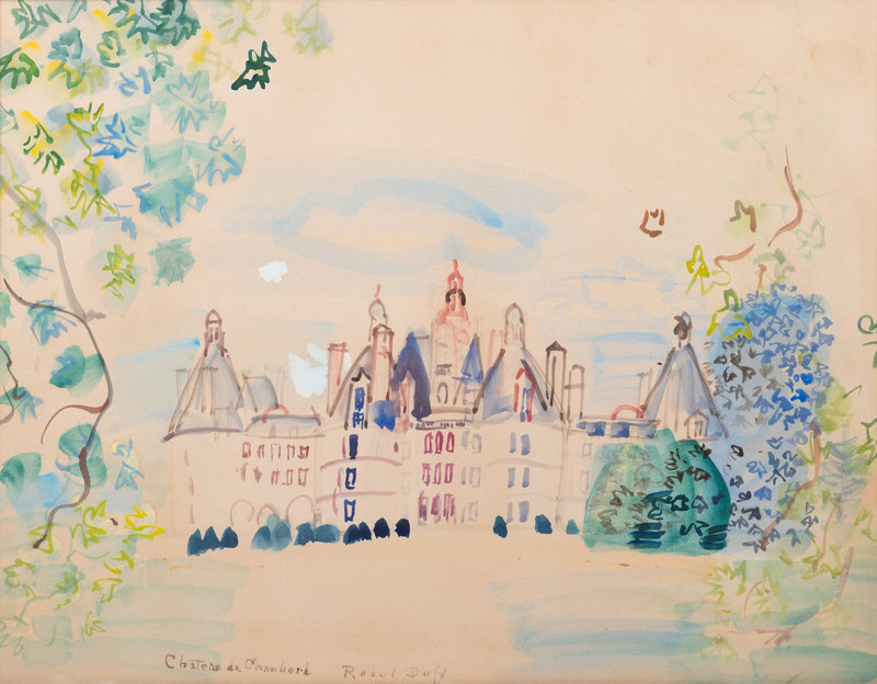 Raoul Dufy
(French, 1877-1953)
Château de Chambord, 1937