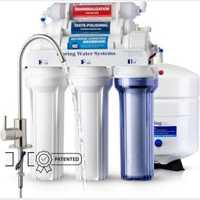 ISPRING RCC7AK 6 STAGE REVERSE OSMOSIS WATER SYSTEM UNDER SINK WITH ALKALINE REMINERALIZATION, NSF CERTIFIED, 75 GPD, TDS REDUCTIO