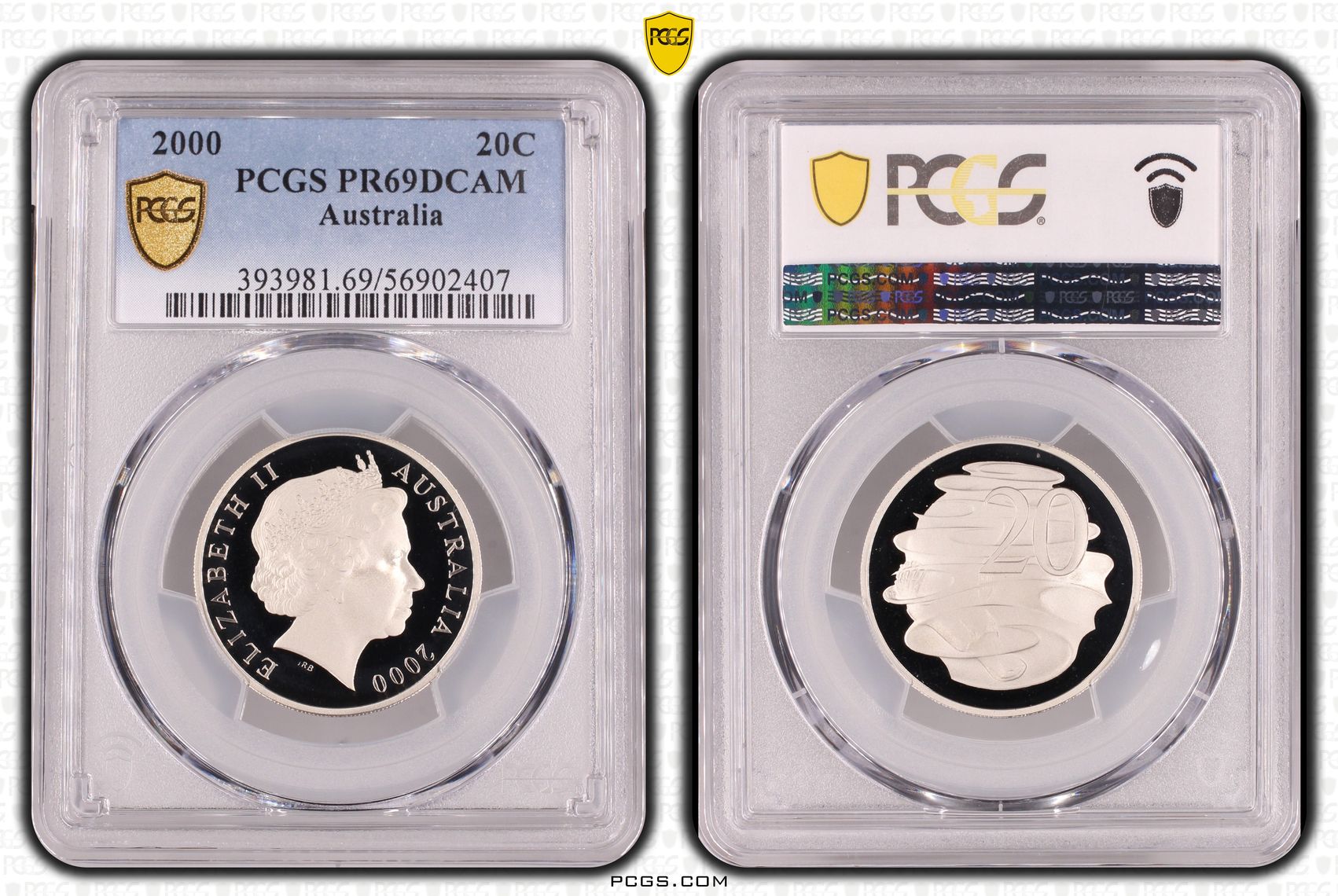 Twenty Cent, 2000, PCGS PR69DCAM