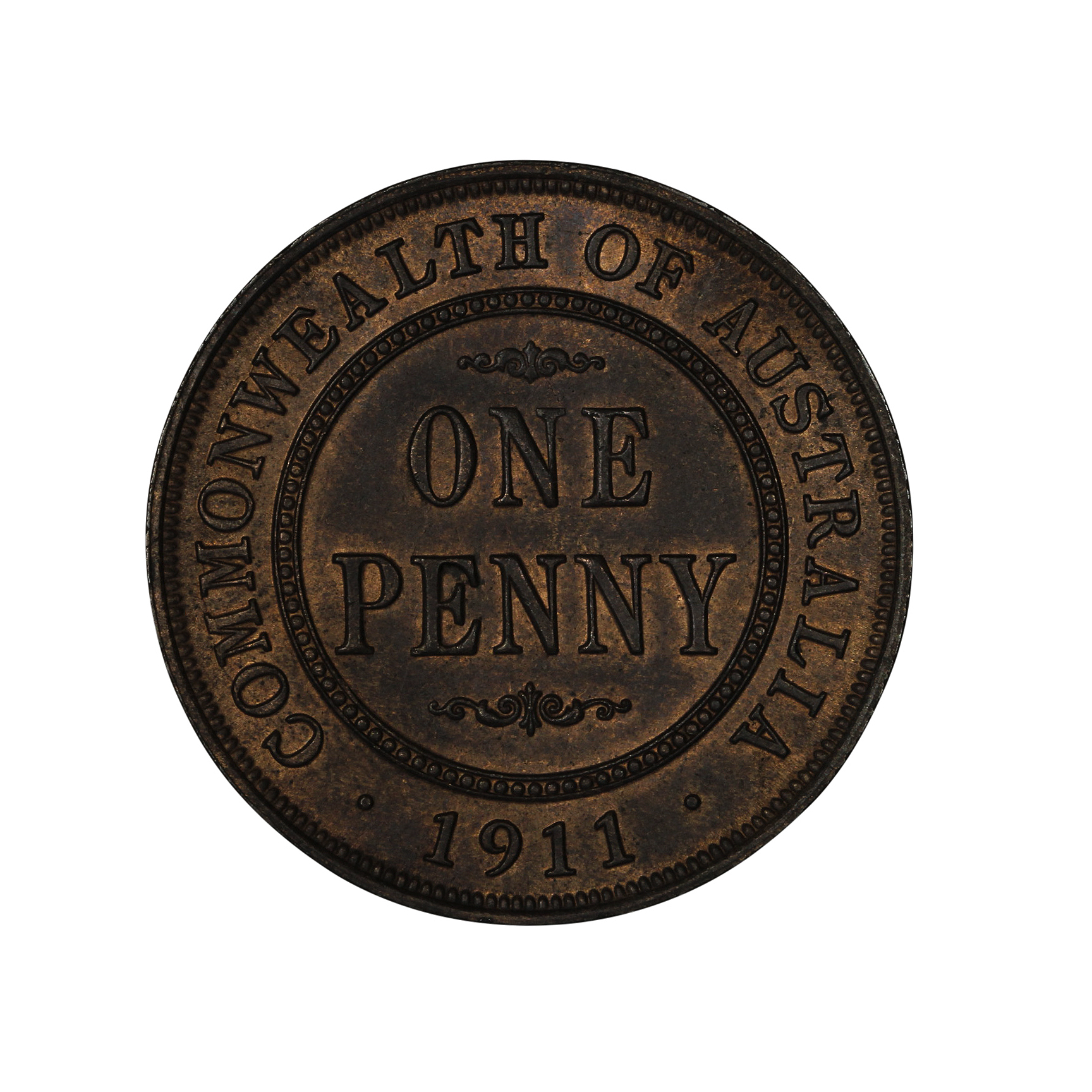George V, Penny, 1911, UNC