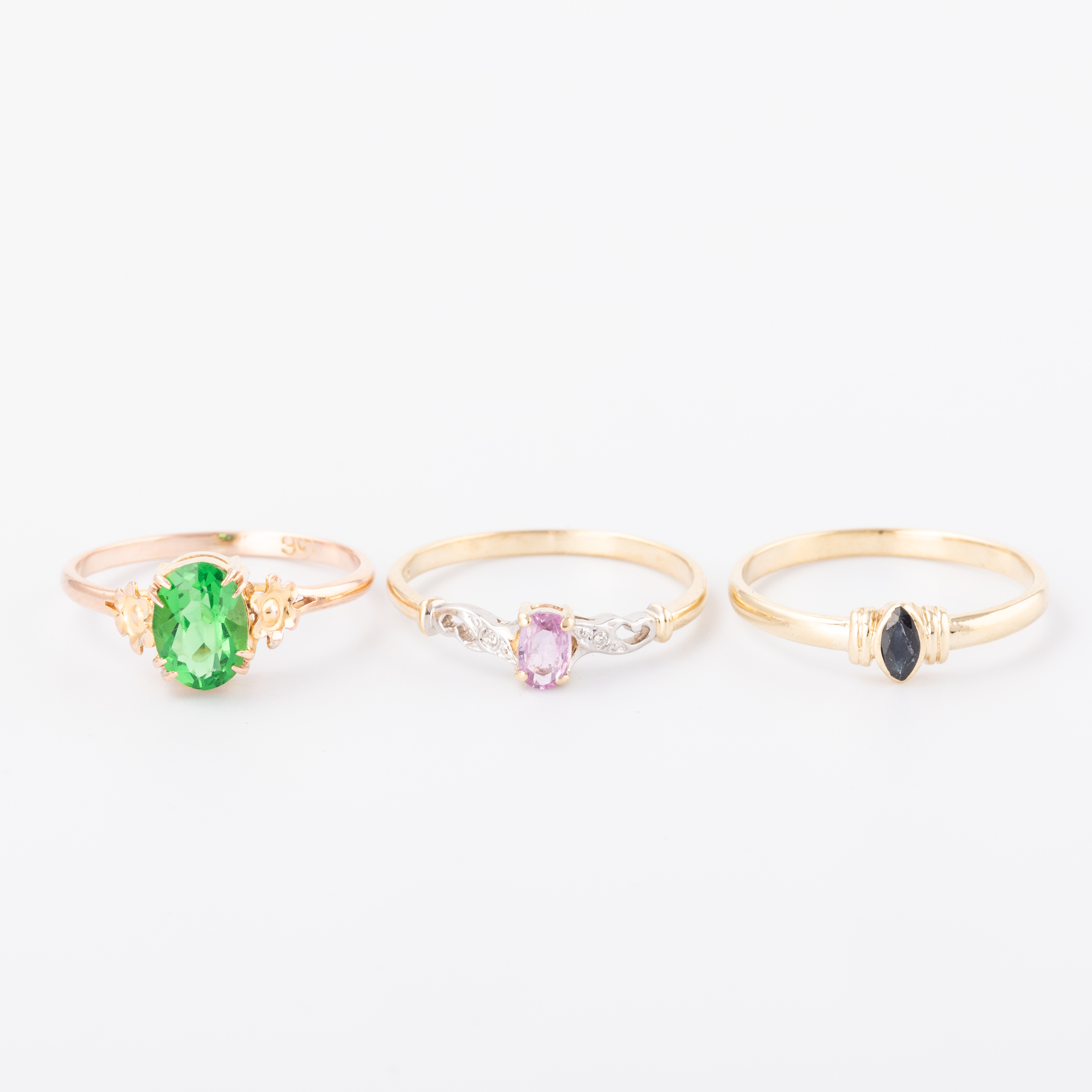 Three 9 Carat Gold Rings