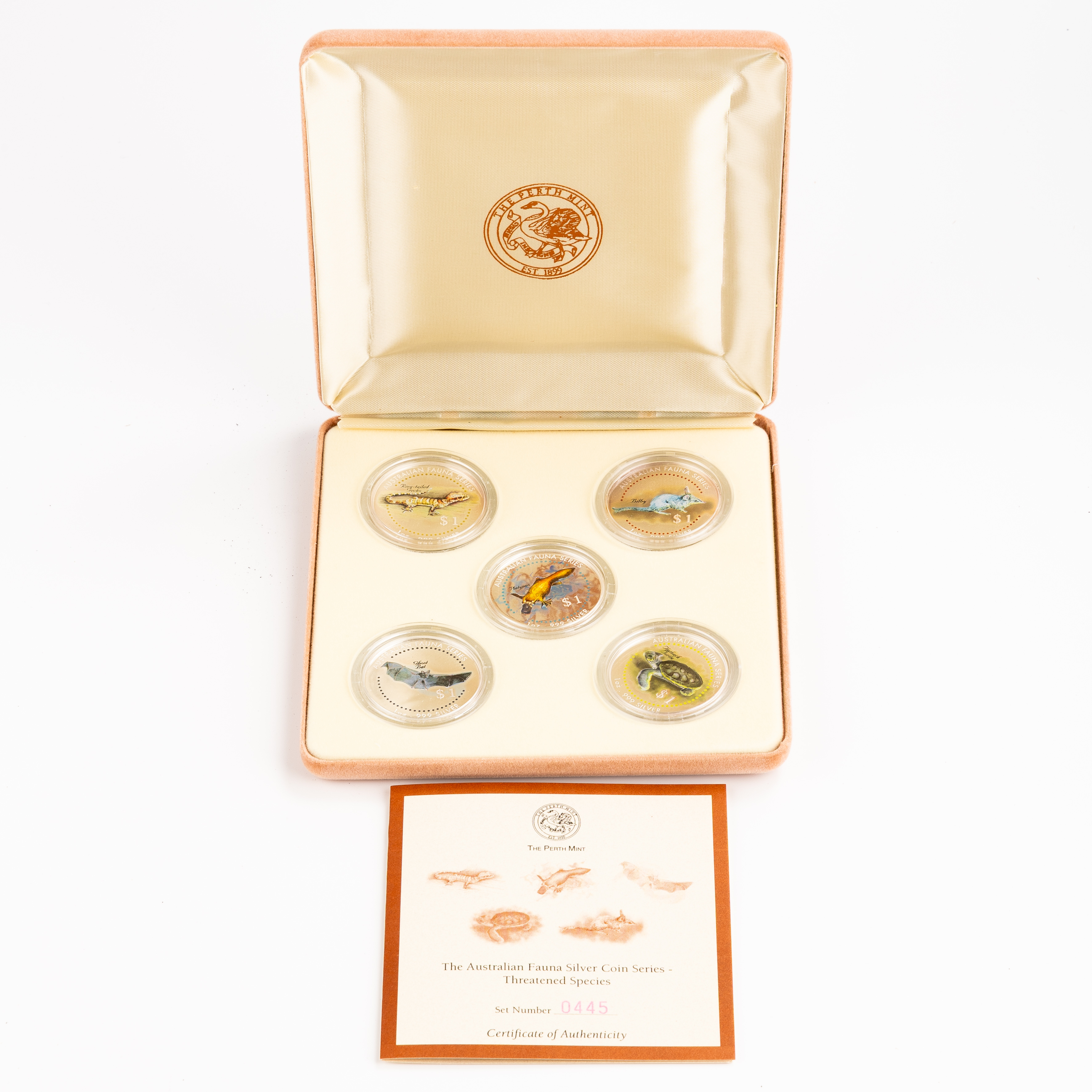 Cook Islands, Elizabeth II, Fauna Series 1oz Silver Proof, One Dollar , 1998, FDC