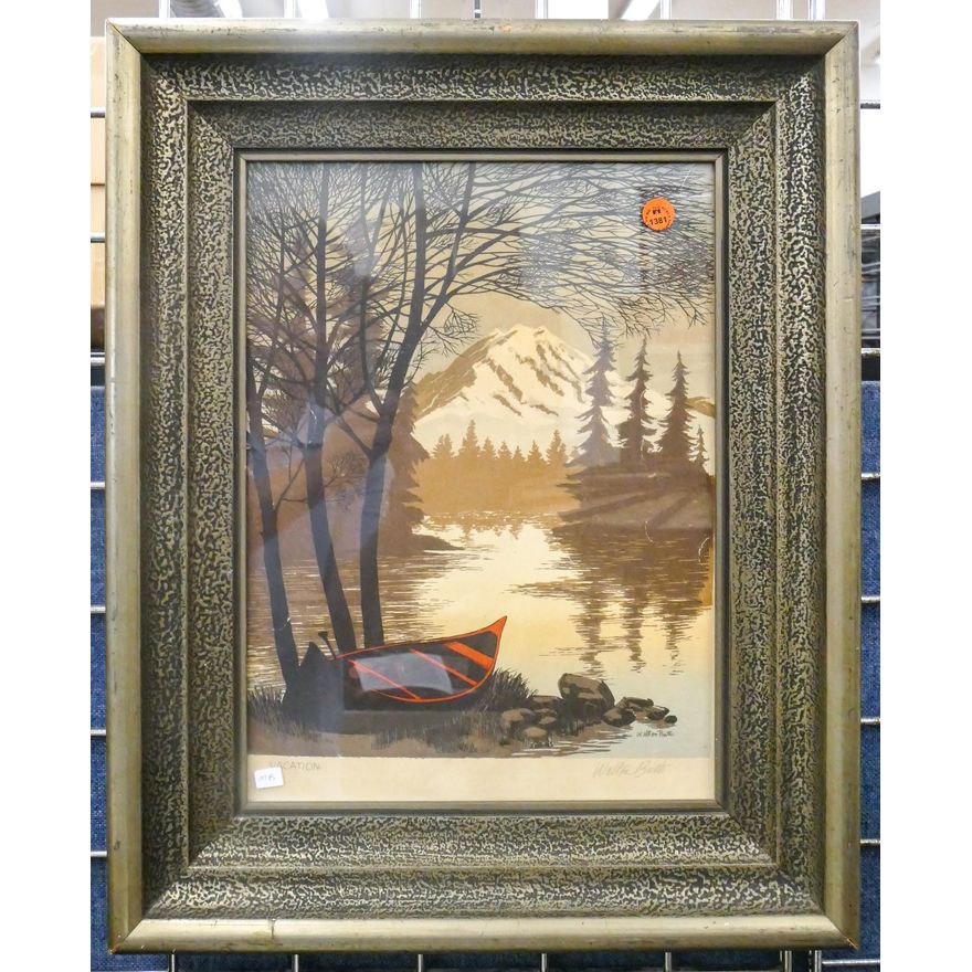 Walton Butts ''Vacation'' Silkscreen Framed 21''x17''