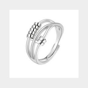 Silver Stress Anxiety Relief Ring Bar 9902027577071-51748/4668