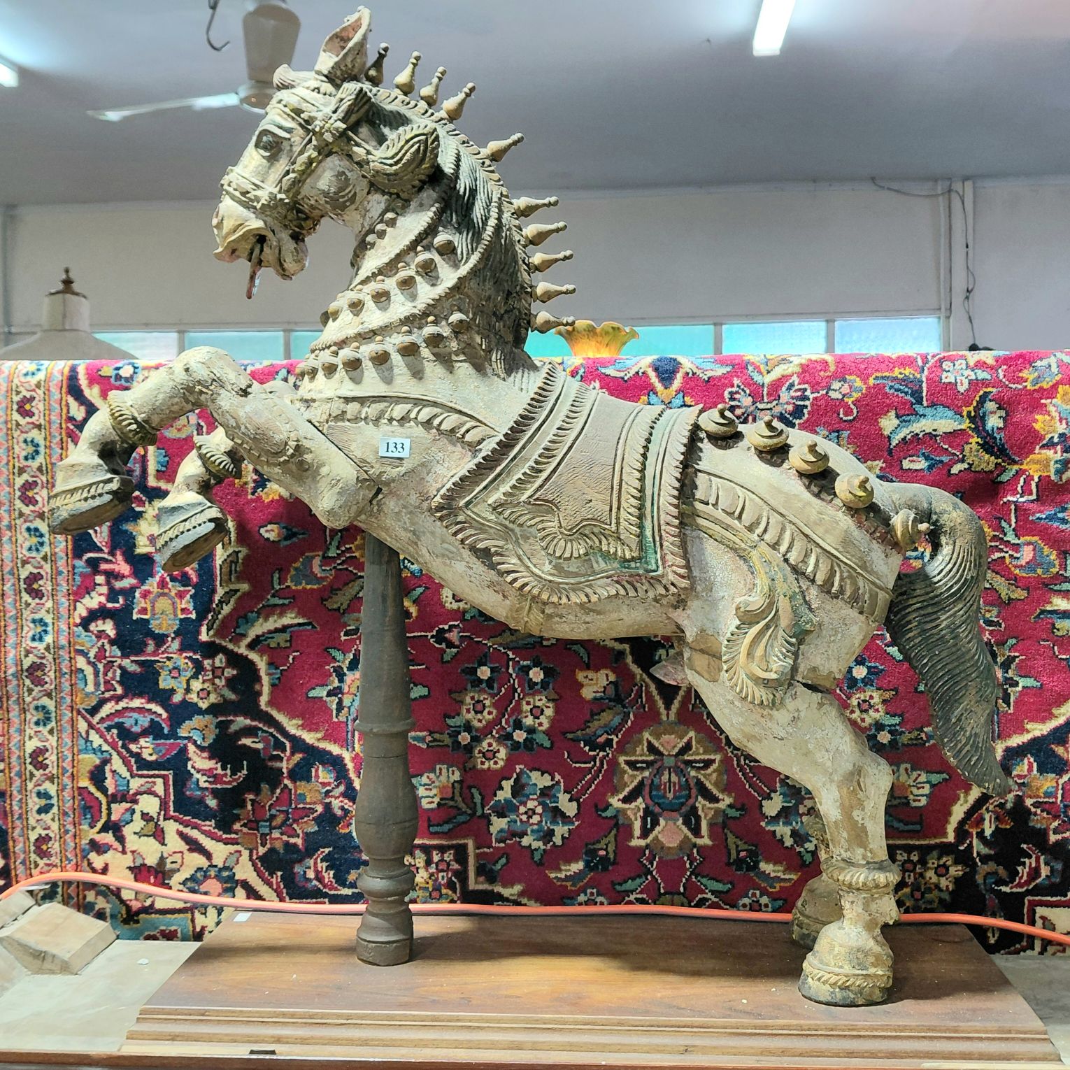 133 · INDIAN HORSE CARVING