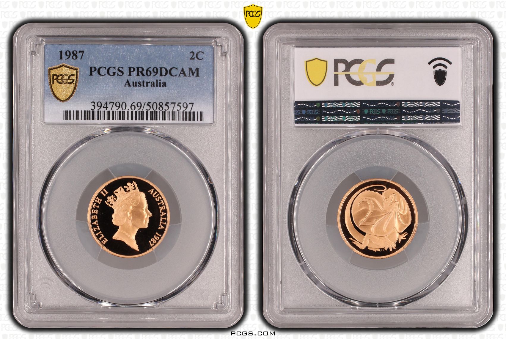 Two Cent, 1987, Pcgs Pr69dcam