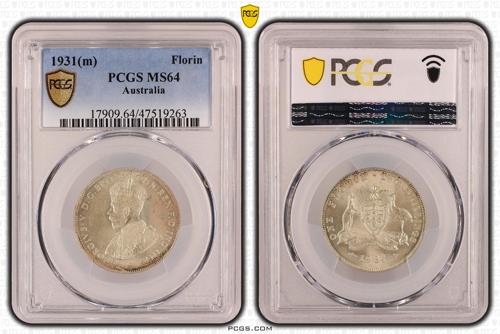 Florin, 1931(m), PCGS MS 64