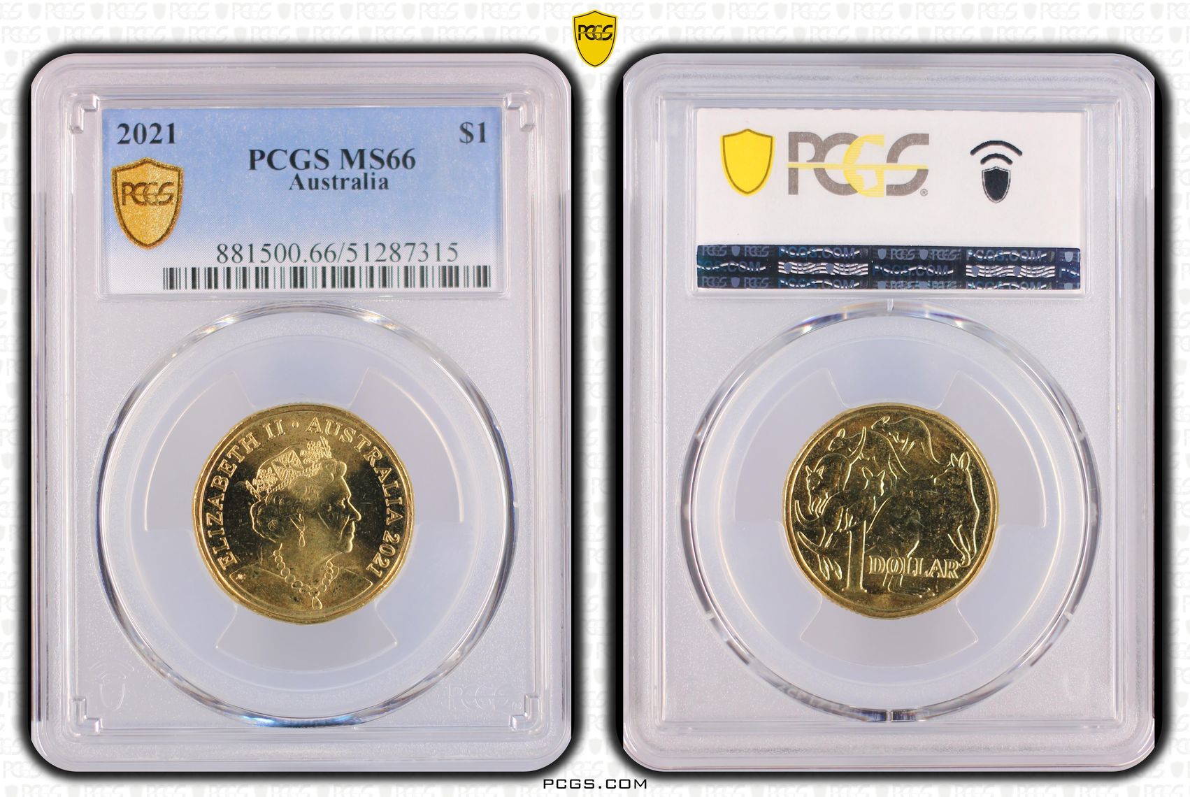300 · One Dollar, 2021, PCGS MS66